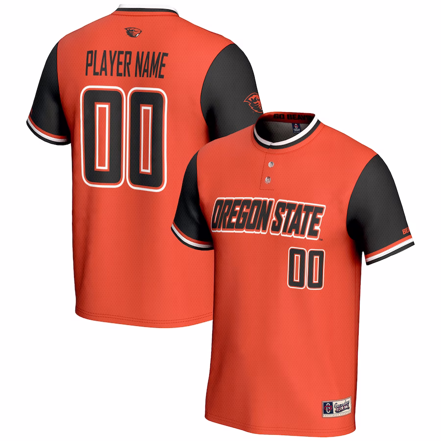 Oregon State Beavers GameDay Greats Unisex  NIL Pick-A-Player Lightweight Softball Jersey - Orange - Jersey