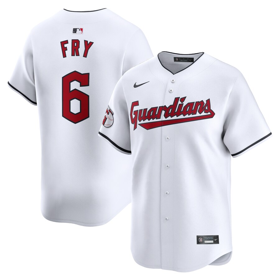 Men's Cleveland Guardians David Fry Nike White Home Limited Player Jersey - Jersey