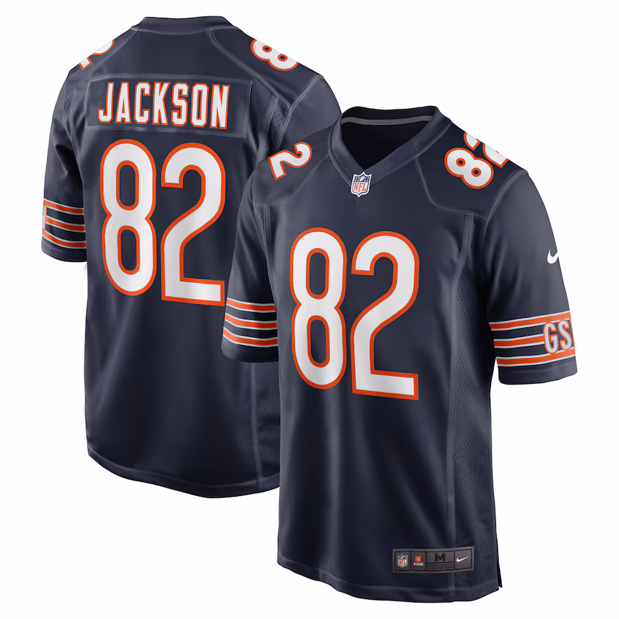 Men's Chicago Bears John Jackson Nike Navy Game Jersey - Jersey