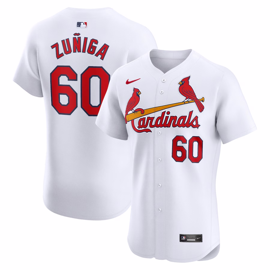 Men's St. Louis Cardinals Guillermo Zuñiga Nike White Home Elite Player Jersey - Jersey