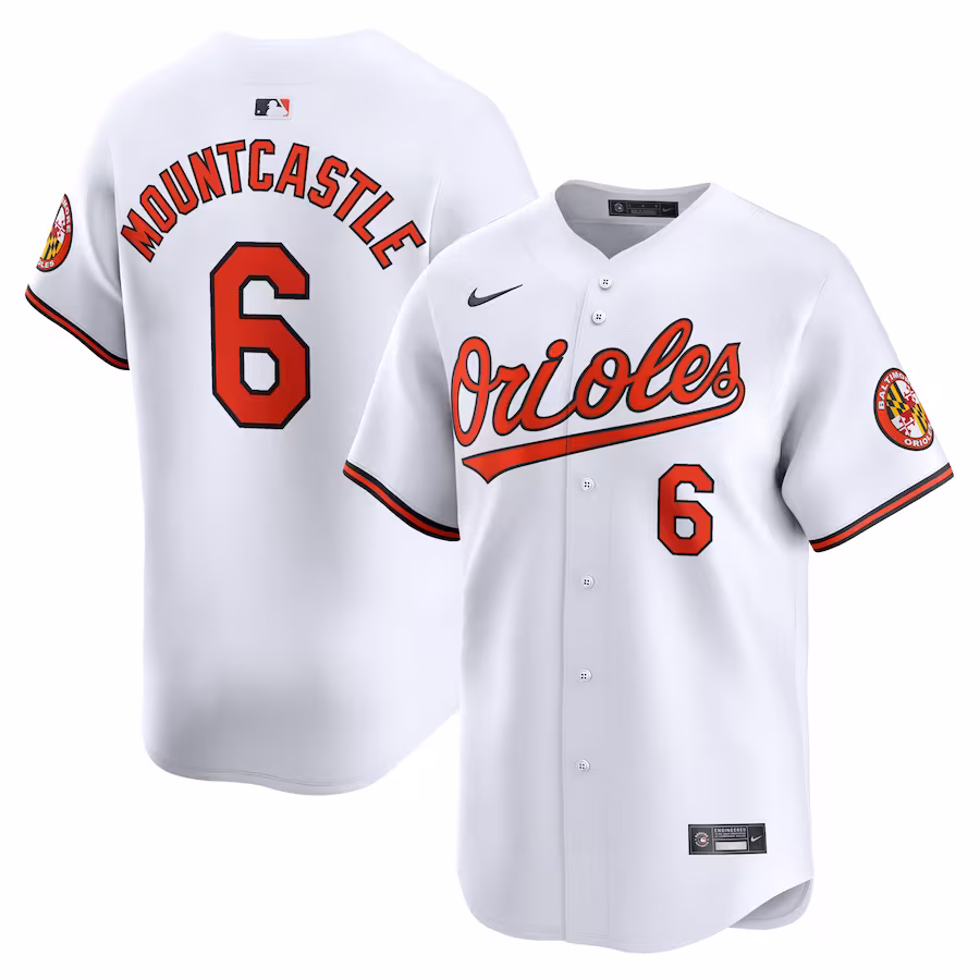 Men's Baltimore Orioles Ryan Mountcastle Nike White Home Limited Player Jersey - Jersey