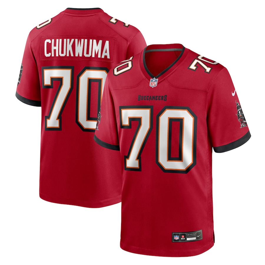 Men's Tampa Bay Buccaneers Ben Chukwuma Nike Red Team Game Jersey - Jersey