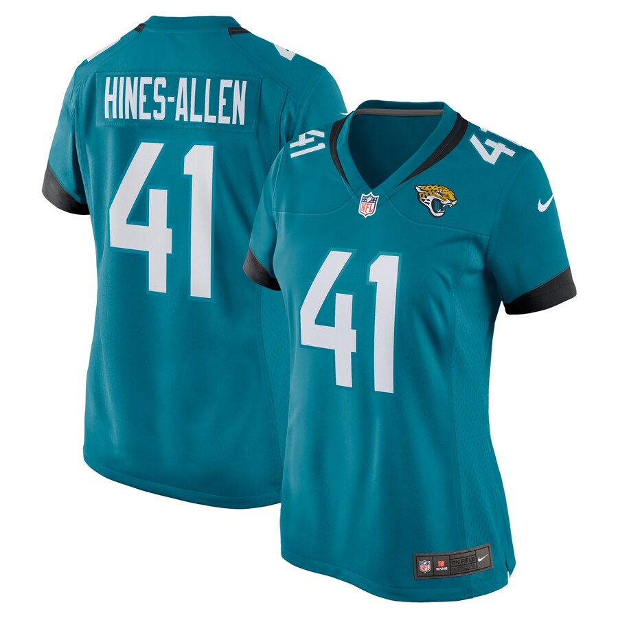 Women's Jacksonville Jaguars Josh Hines-Allen Nike Teal Player Game Jersey - Jersey