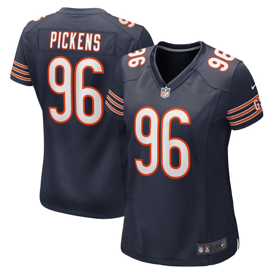 Women's Chicago Bears Zacch Pickens Nike Navy Team Game Jersey - Jersey