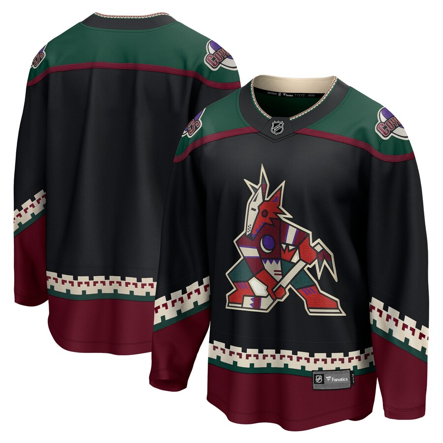 Men's Arizona Coyotes Fanatics Branded Black 2021/22 Home Breakaway Jersey - Jersey