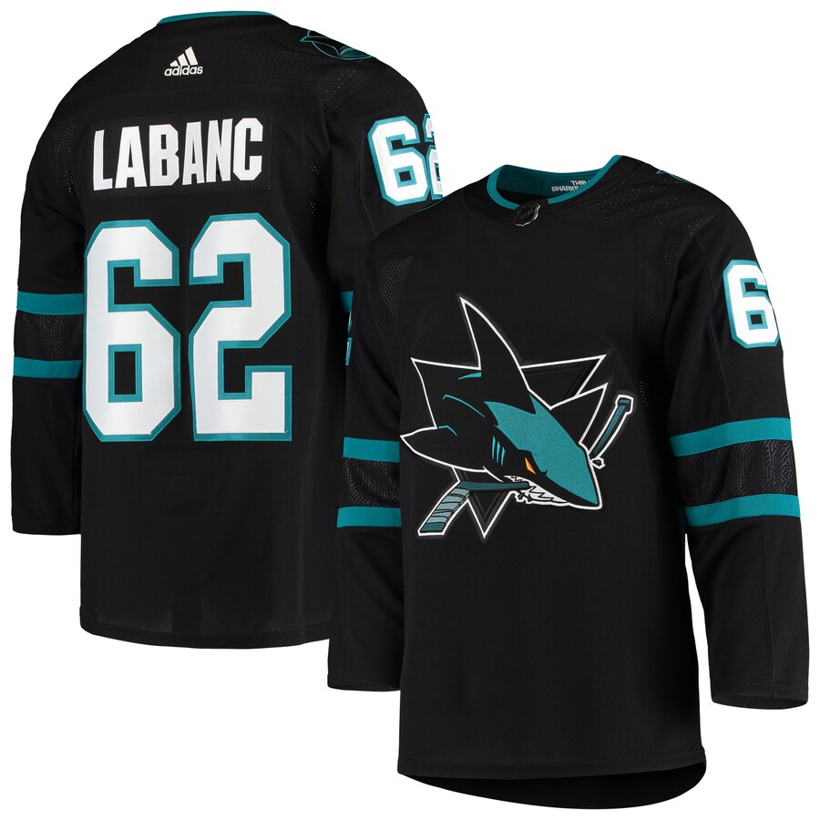 Men's San Jose Sharks Kevin Labanc adidas Black Alternate Authentic Jersey - Jersey