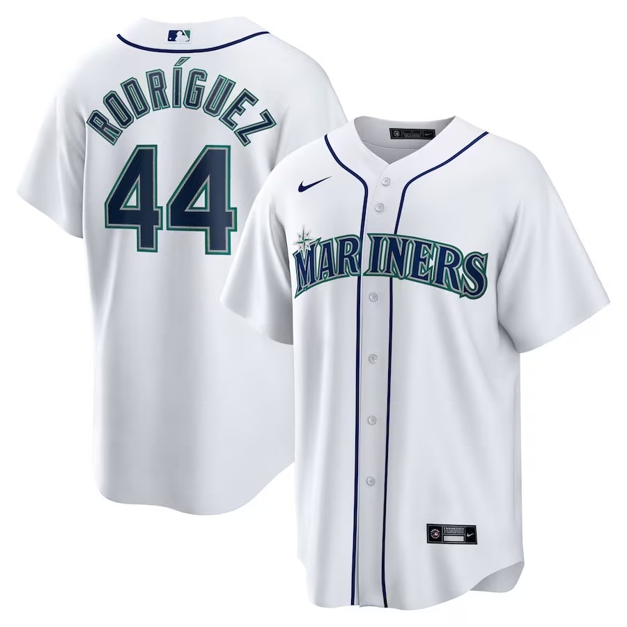 Men's Seattle Mariners Julio Rodriguez Nike White Home Replica Player Jersey - Jersey