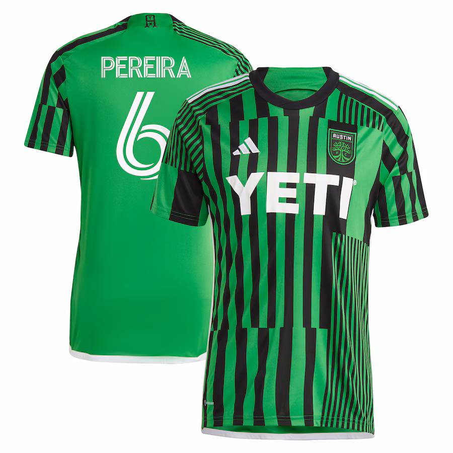 Men's Austin FC Daniel Pereira adidas Green 2024 Las Voces Kit Replica Player Jersey - Jersey