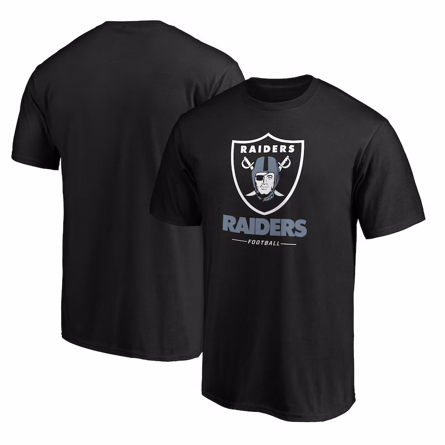 Men's Las Vegas Raiders Black Team Lockup T-Shirt - Jersey