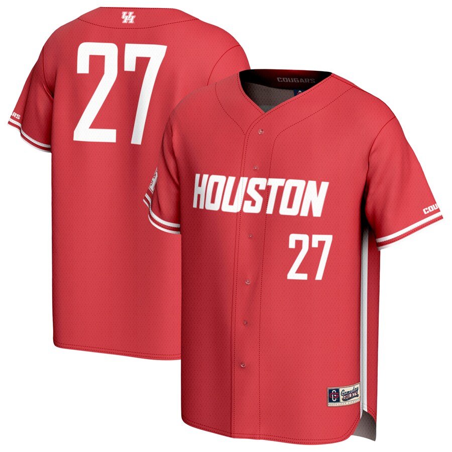 Adult GameDay Greats #27 Red Houston Cougars Lightweight Collegiate Baseball Fashion Jersey - Jersey