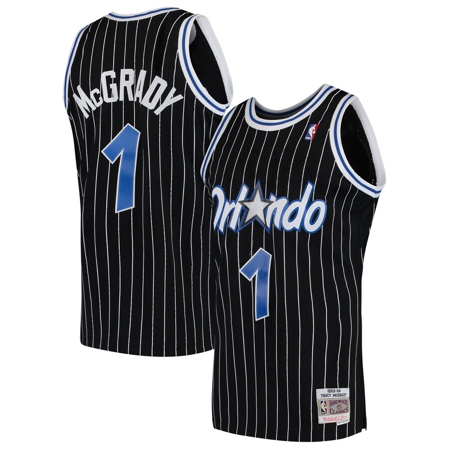Men's Orlando Magic Tracy McGrady Mitchell & Ness Black Hardwood Classics Swingman Jersey - Jersey