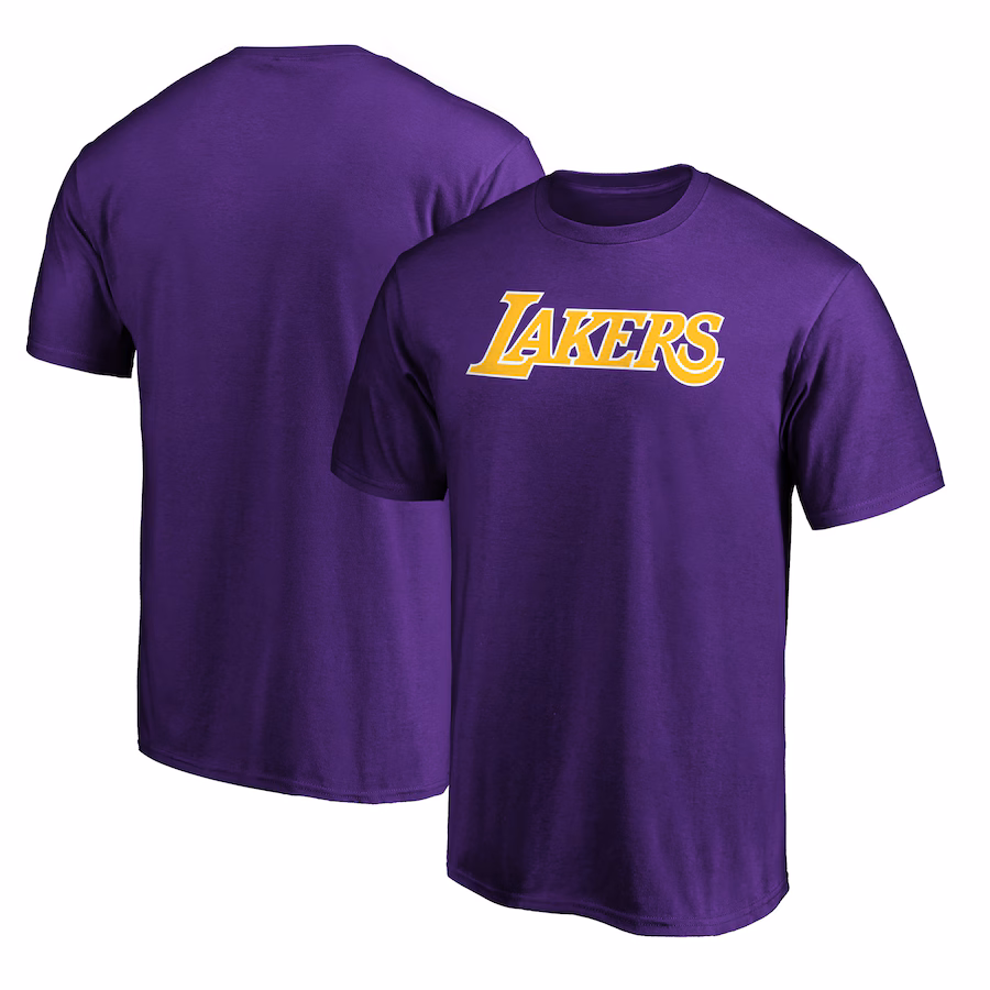 Men's Los Angeles Lakers  Purple Wordmark Alt T-Shirt - Jersey