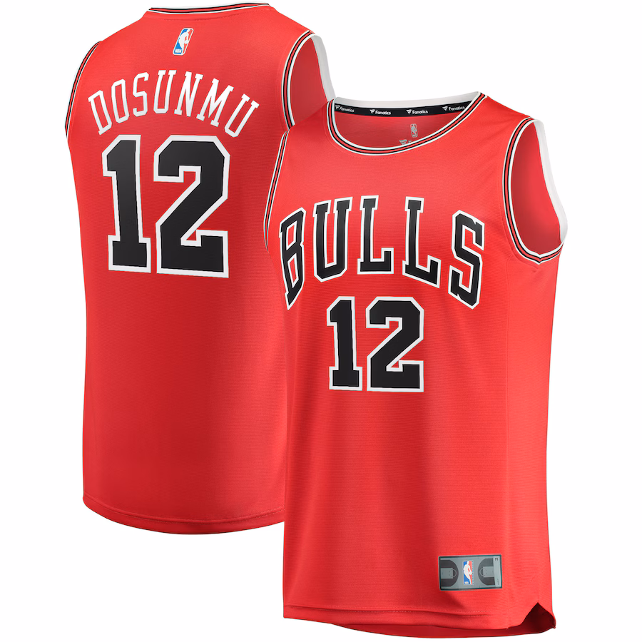 Men's Chicago Bulls Ayo Dosunmu Fanatics Red Fast Break Replica Jersey - Icon Edition - Jersey