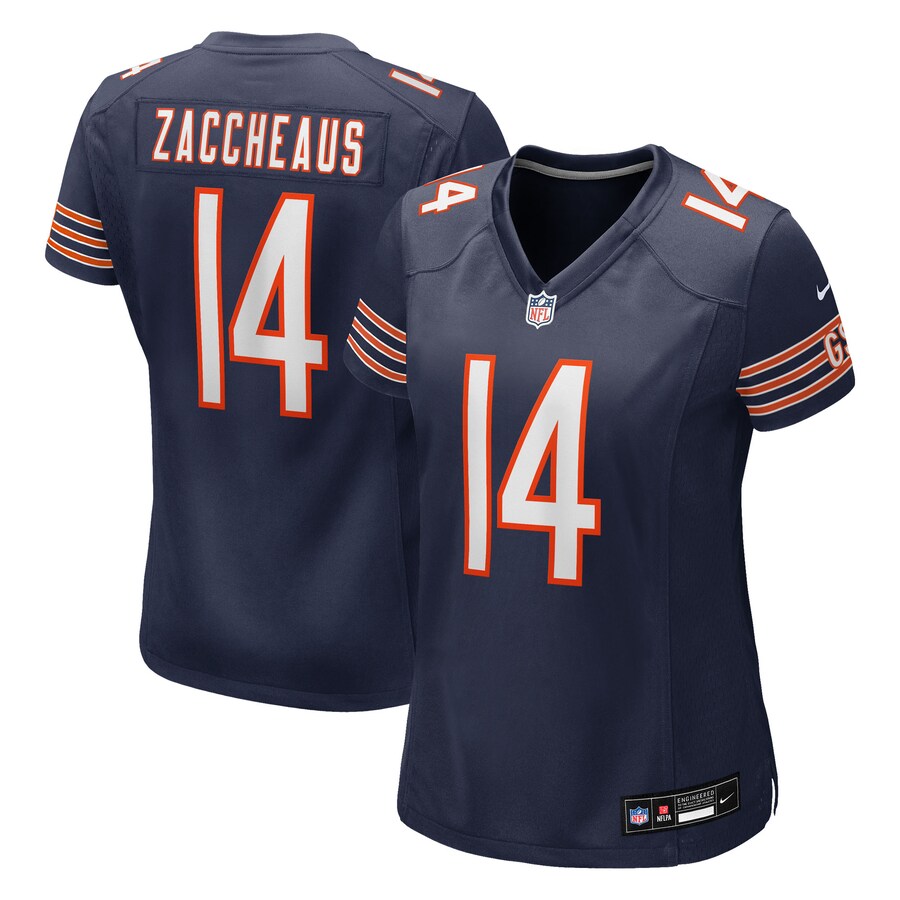 Women's Chicago Bears Olamide Zaccheaus Nike Navy Team Game Jersey - Jersey