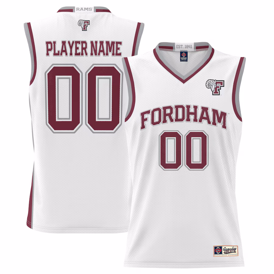 Fordham Rams GameDay Greats Men's NIL Pick-A-Player Lightweight Basketball Jersey - White - Jersey