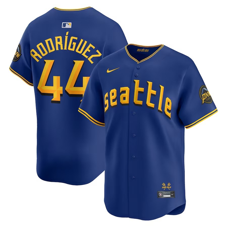 Men's Seattle Mariners Julio Rodriguez Nike Blue City Connect Limited Player Jersey - Jersey