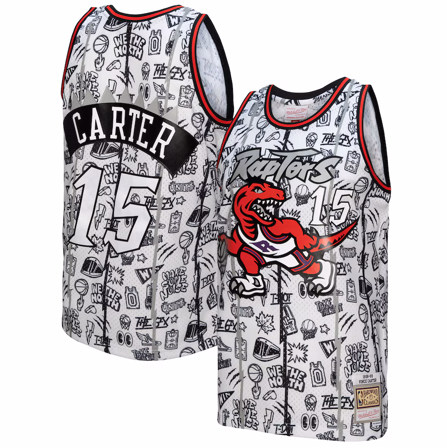 Men's Toronto Raptors Vince Carter Mitchell & Ness White 1998/99 Swingman Jersey - Jersey