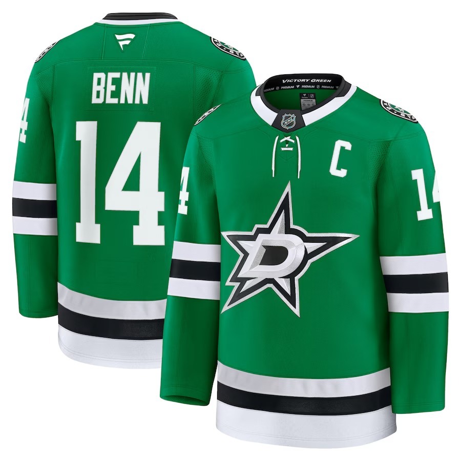 Men's Dallas Stars Jamie Benn Fanatics Kelly Green Home Premium Jersey - Jersey