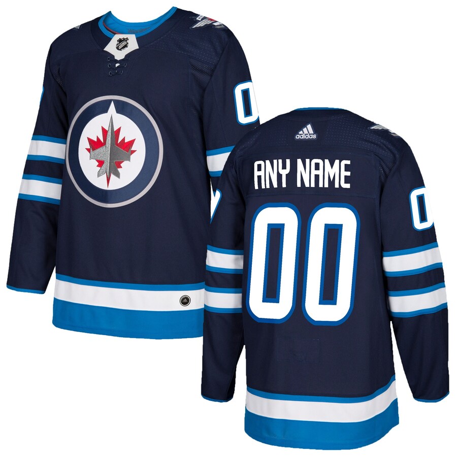 Men's Winnipeg Jets adidas Navy Authentic Custom Jersey - Jersey