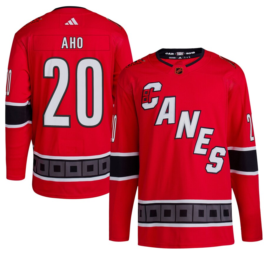 Men's Carolina Hurricanes Sebastian Aho adidas Red Reverse Retro 2.0 Authentic Player Jersey - Jersey