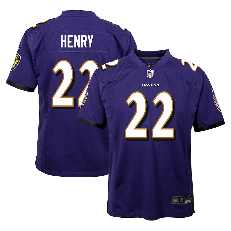 Youth Baltimore Ravens Derrick Henry Nike Purple Team Player Game Jersey - Jersey