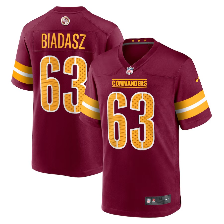 Men's Washington Commanders Tyler Biadasz Nike  Burgundy Game Jersey - Jersey