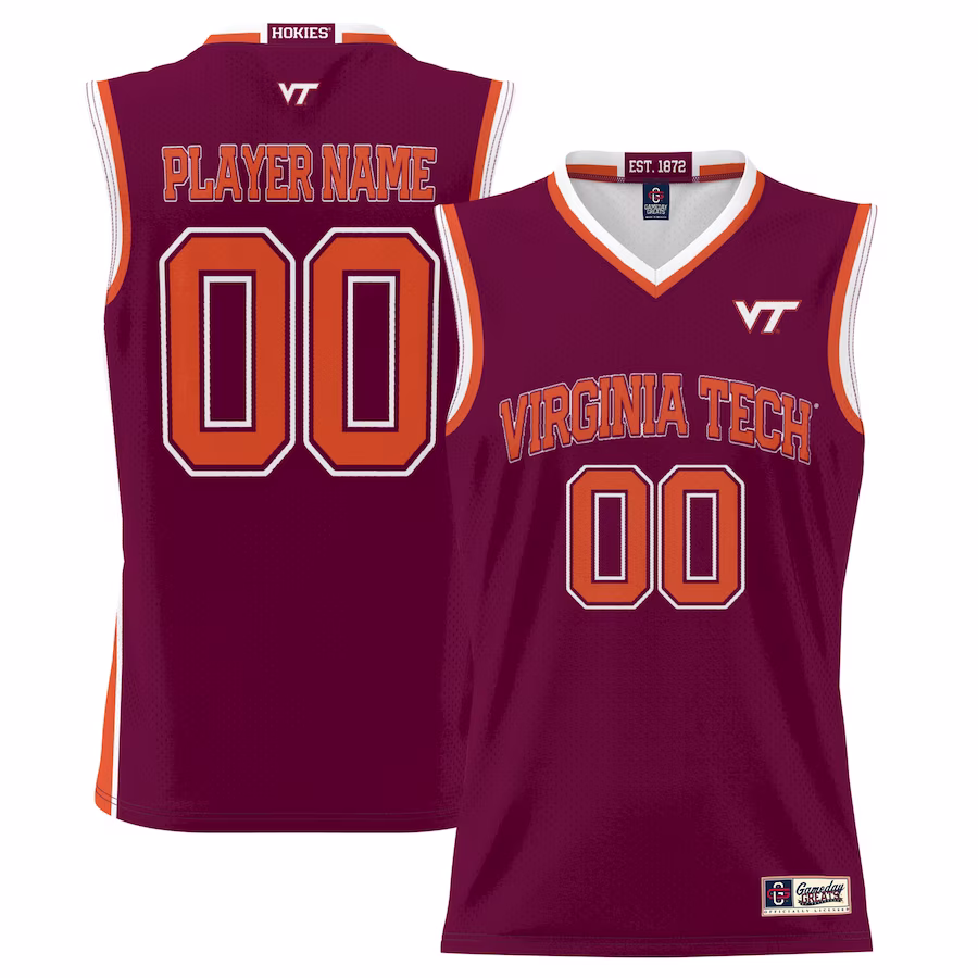 Virginia Tech Hokies GameDay Greats Men's NIL Pick-A-Player Lightweight Basketball Jersey - Maroon - Jersey