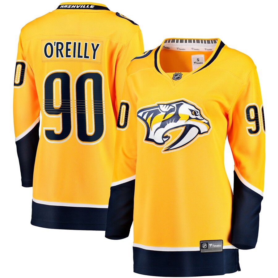 Women's Nashville Predators Ryan O'Reilly Fanatics Branded Gold Home Premier Breakaway Player Jersey - Jersey