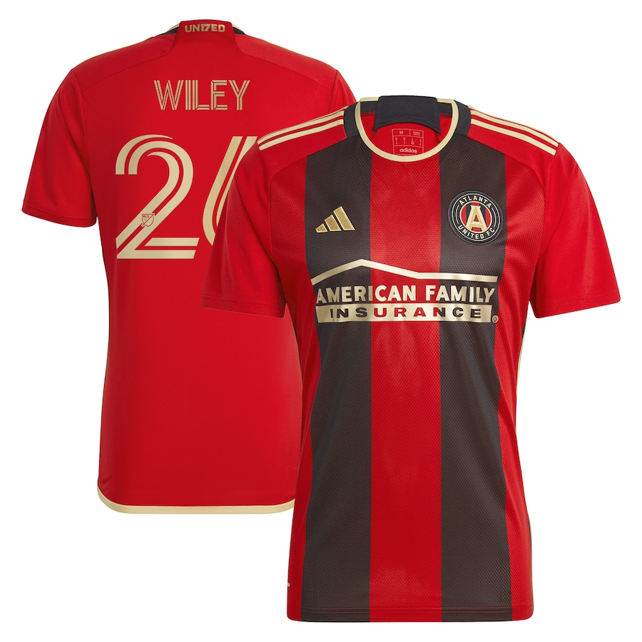 Men's Atlanta United FC Caleb Wiley adidas Black 2024 The17's Kit Replica Player Jersey - Jersey