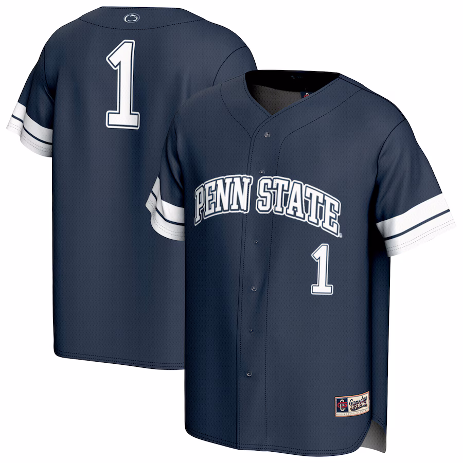 Youth GameDay Greats #1 Navy Penn State Nittany Lions Lightweight Collegiate Baseball Fashion Jersey - Jersey