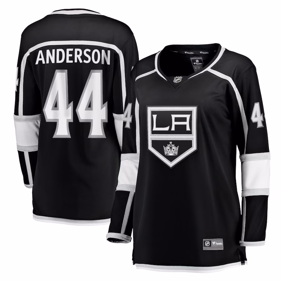 Women's Los Angeles Kings Mikey Anderson Fanatics Black Home Breakaway Player Jersey - Jersey