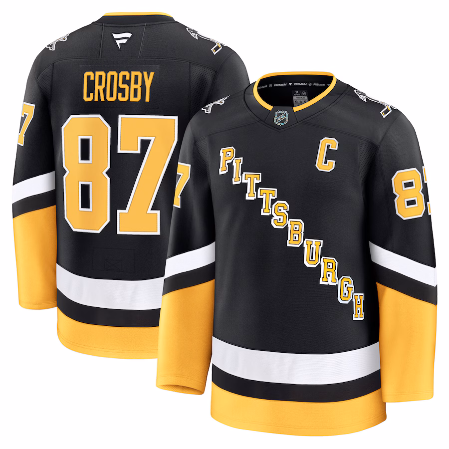 Men's Pittsburgh Penguins Sidney Crosby Fanatics Black Alternate Premium Jersey - Jersey