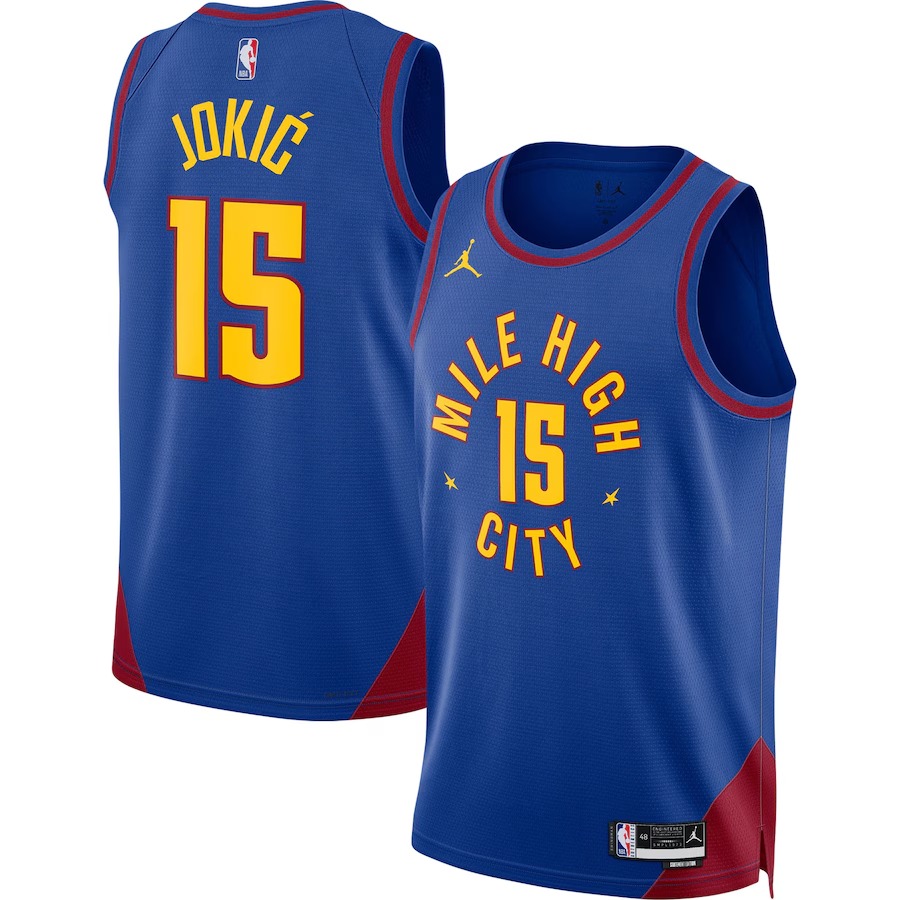 Unisex Denver Nuggets Nikola Jokic Jordan Brand Blue Swingman Jersey - Statement Edition - Jersey