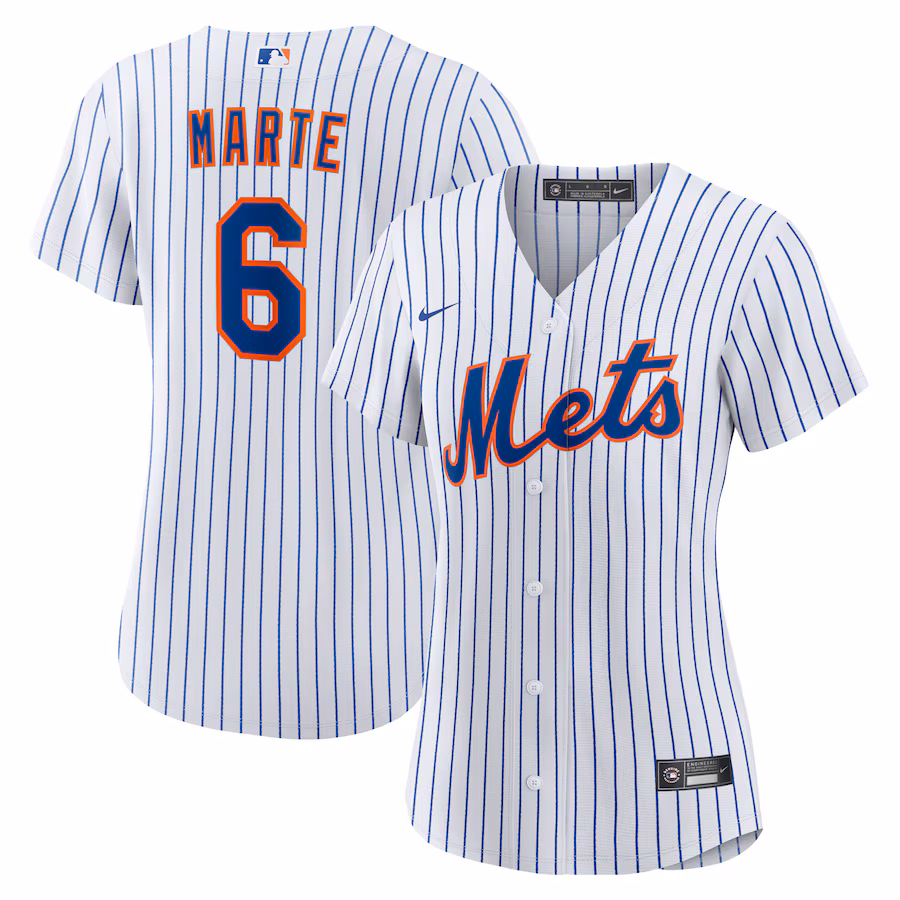 Women's New York Mets Starling Marte Nike White Home Replica Player Jersey - Jersey