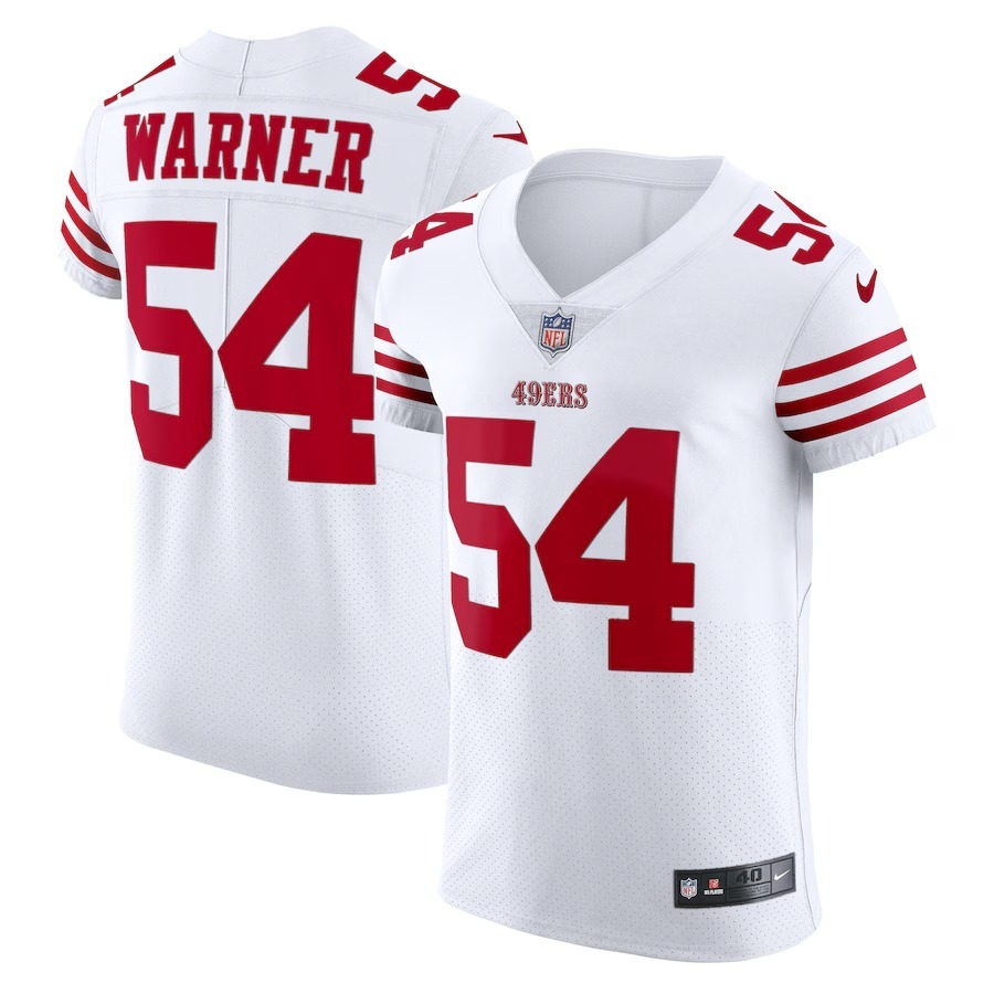 Men's San Francisco 49ers Fred Warner Nike White Vapor Elite Jersey - Jersey