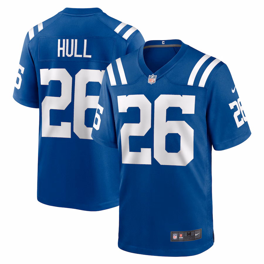 Men's Indianapolis Colts Evan Hull Nike  Royal Team Game Jersey - Jersey