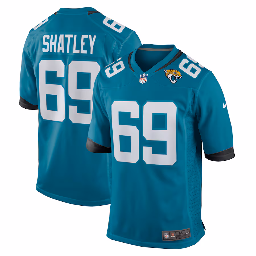 Men's Jacksonville Jaguars Tyler Shatley Nike Teal Game Jersey - Jersey