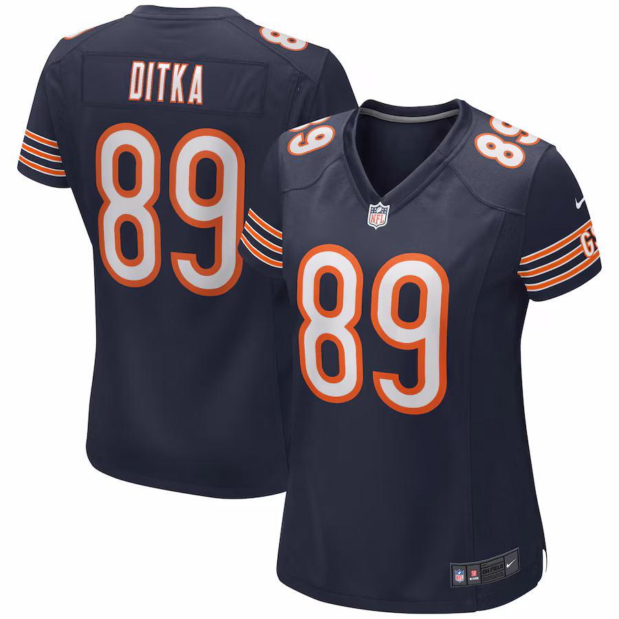 Women's Chicago Bears Mike Ditka Nike Navy Game Retired Player Jersey - Jersey