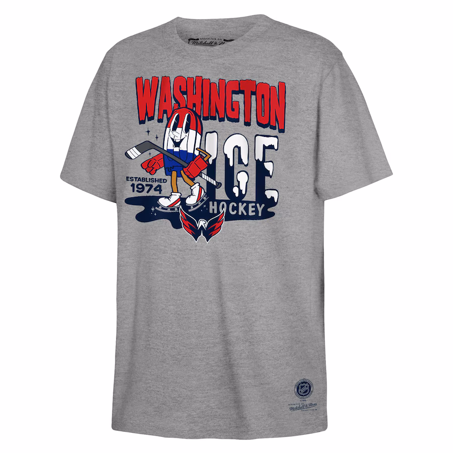 Youth Washington Capitals Mitchell & Ness Gray Popsicle T-Shirt - Jersey