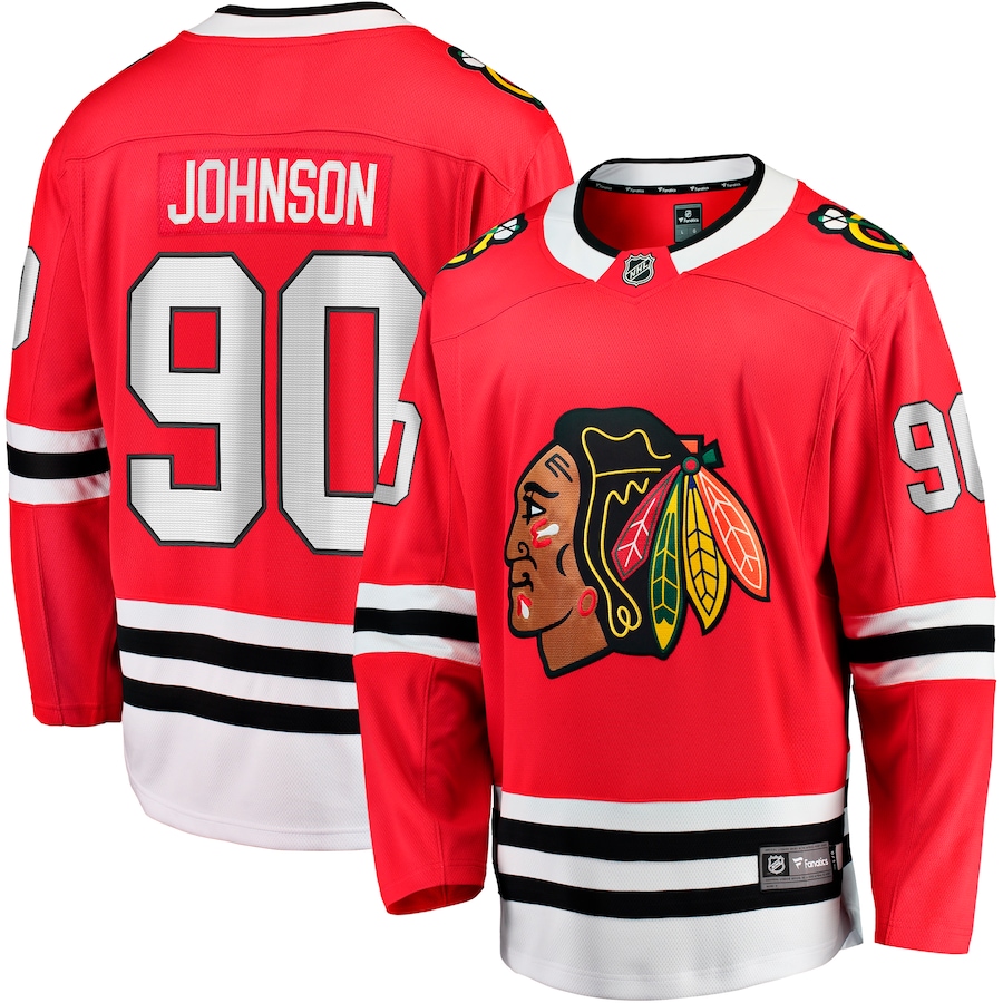 Men's Chicago Blackhawks Tyler Johnson Fanatics Red Home Team Breakaway Player Jersey - Jersey