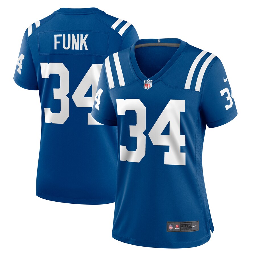 Women's Indianapolis Colts Jake Funk Nike  Royal Team Game Jersey - Jersey
