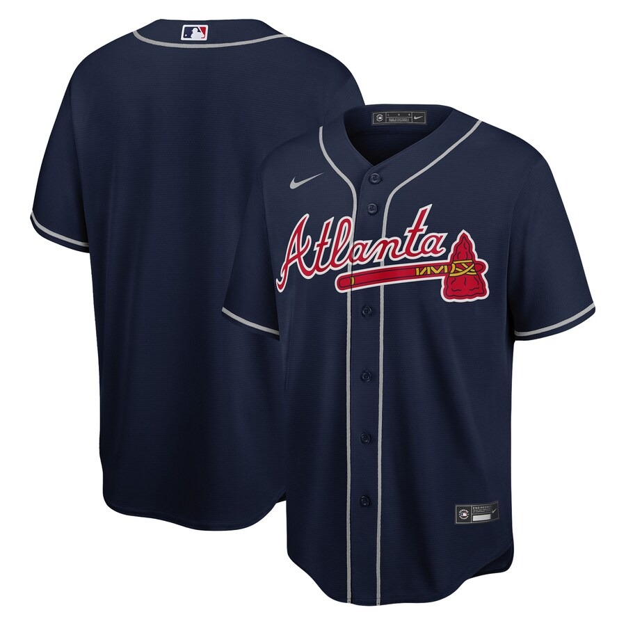 Men's Atlanta Braves  Nike Navy Big & Tall Alternate Replica Team Jersey - Jersey