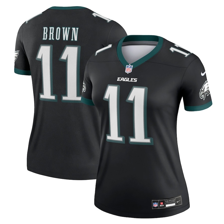 Women's Philadelphia Eagles A.J. Brown Nike Black Legend Jersey - Jersey
