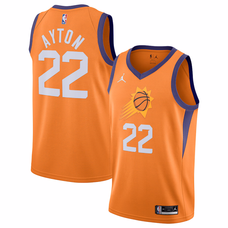 Men's Phoenix Suns Deandre Ayton Jordan Brand Orange 2020/21 Swingman Jersey - Statement Edition - Jersey