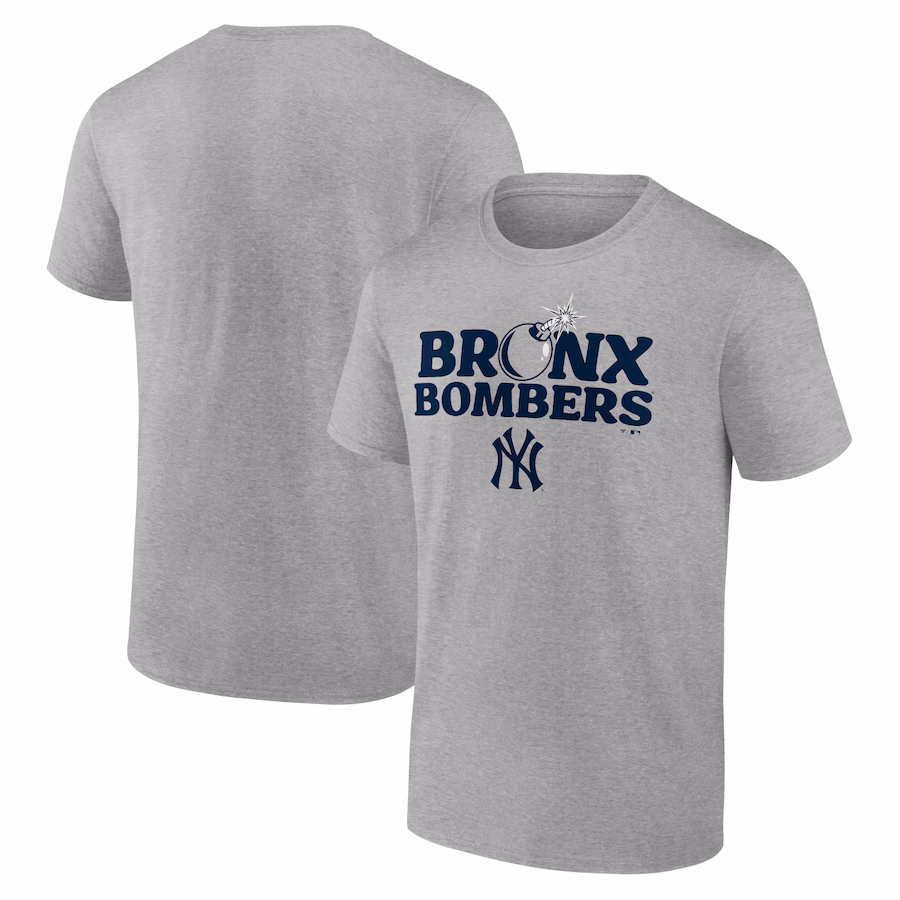 Men's New York Yankees Heather Gray Bronx Bombers T-Shirt - Jersey