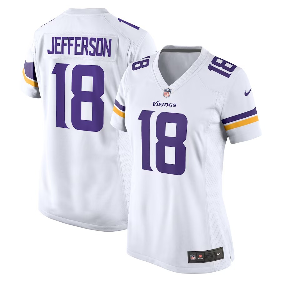 Women's Minnesota Vikings Justin Jefferson Nike White Game Jersey - Jersey