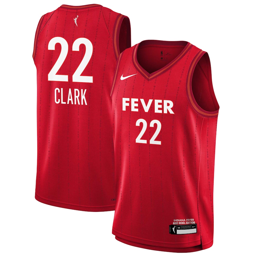Youth Indiana Fever Caitlin Clark Nike Red 2024 WNBA Draft Rebel Edition Victory Player Jersey - Jersey