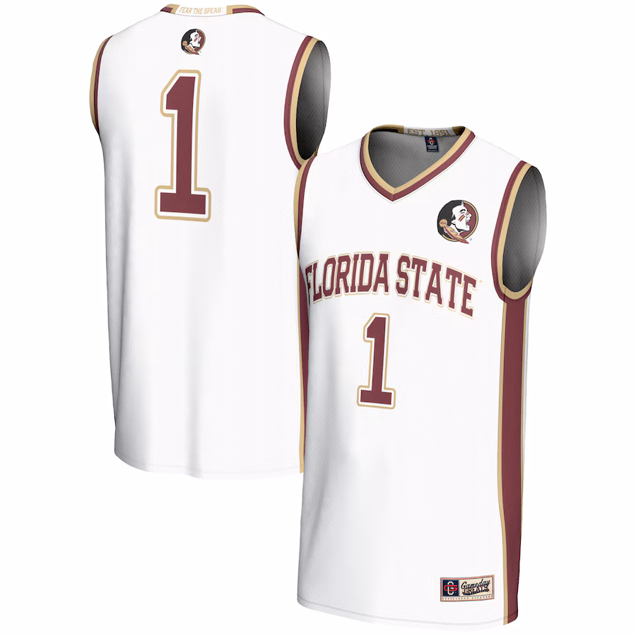 Youth GameDay Greats White #1 Florida State Seminoles Lightweight Basketball Jersey - Jersey