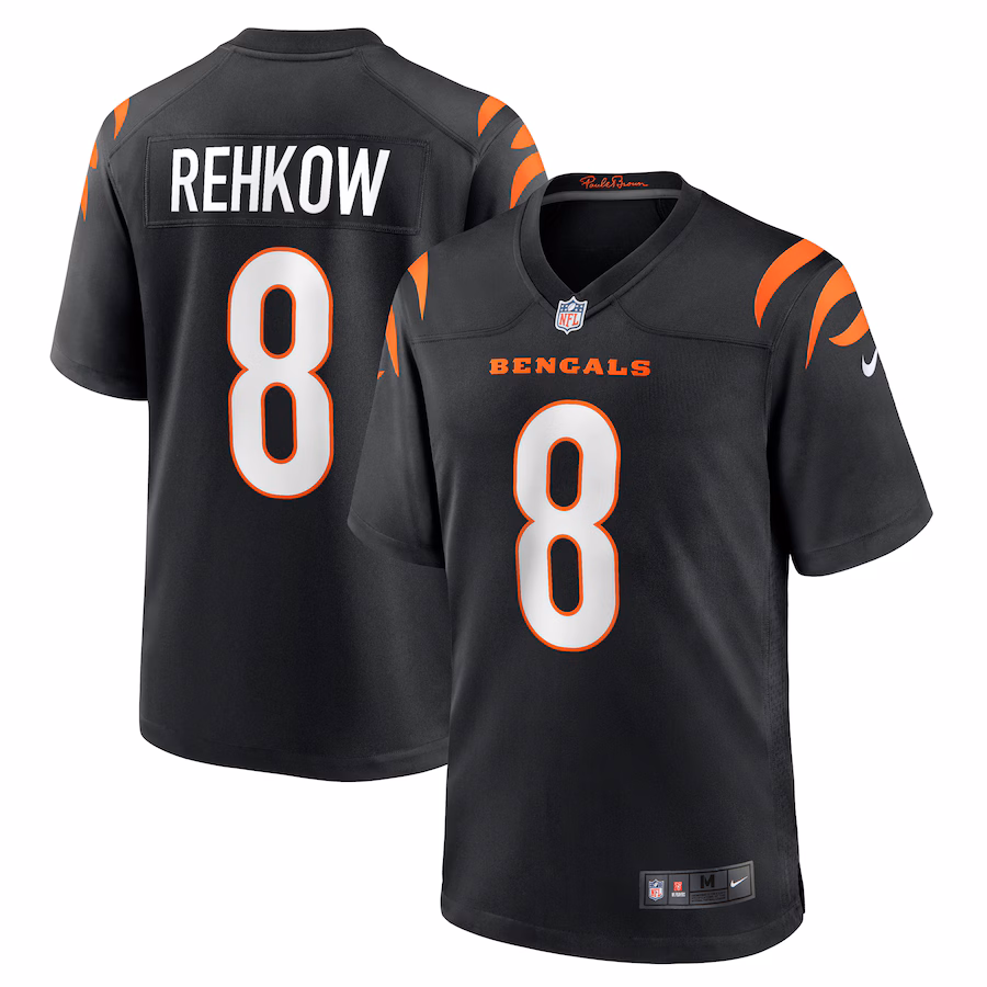 Men's Cincinnati Bengals Ryan Rehkow Nike Black Game Jersey - Jersey