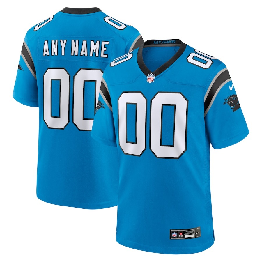 Men's Carolina Panthers  Nike Blue Alternate Custom Game Jersey - Jersey